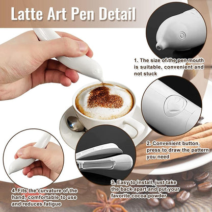 Electronic Latte Art Pen for Coffee