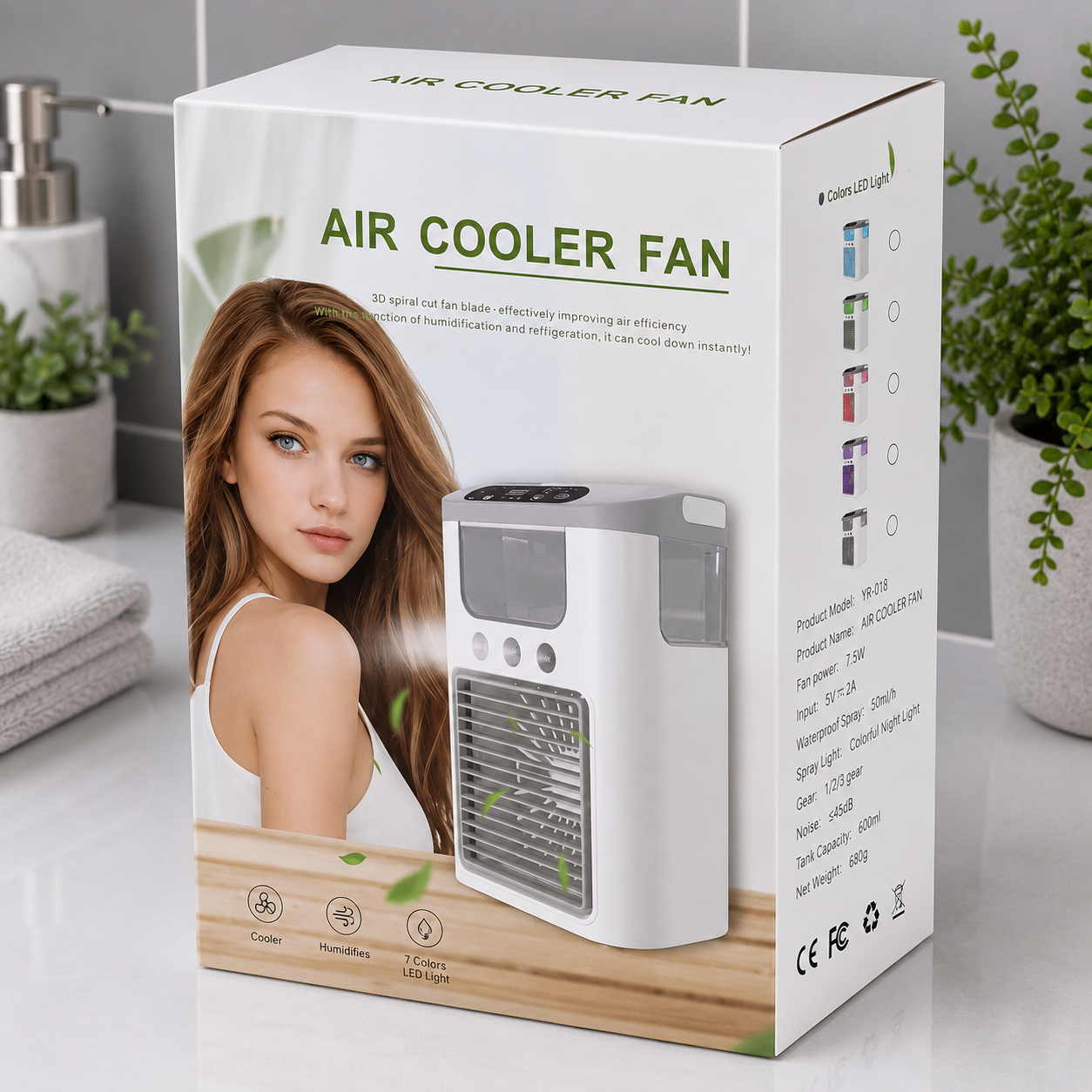 OOLYUT™ Rechargeable Smart Air Cooler & Humidifier Fan